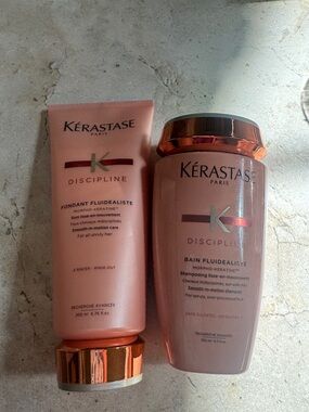 Kérastase Discipline Shampoo & Conditioner Set - Pink Rose with Rose Gold Caps